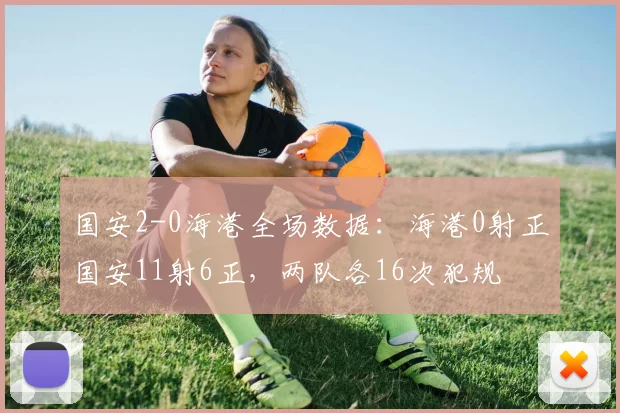 国安2-0海港全场数据：海港0射正国安11射6正，两队各16次犯规