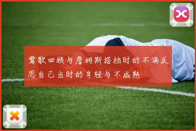 莺歌回顾与詹姆斯搭档时的不满反思自己当时的年轻与不成熟